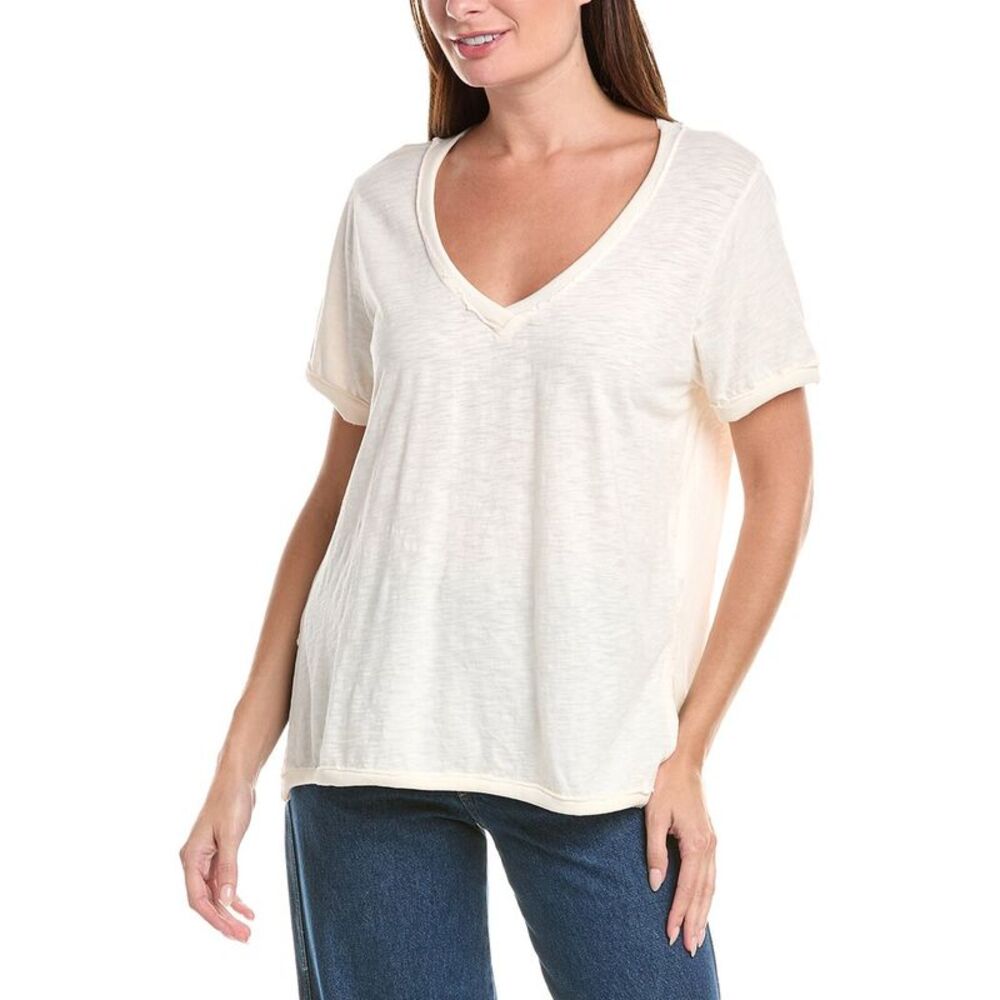 Project Social T Womens  Knock Out V-Neck T Shirt, Tan